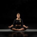 Woman sat in meditation