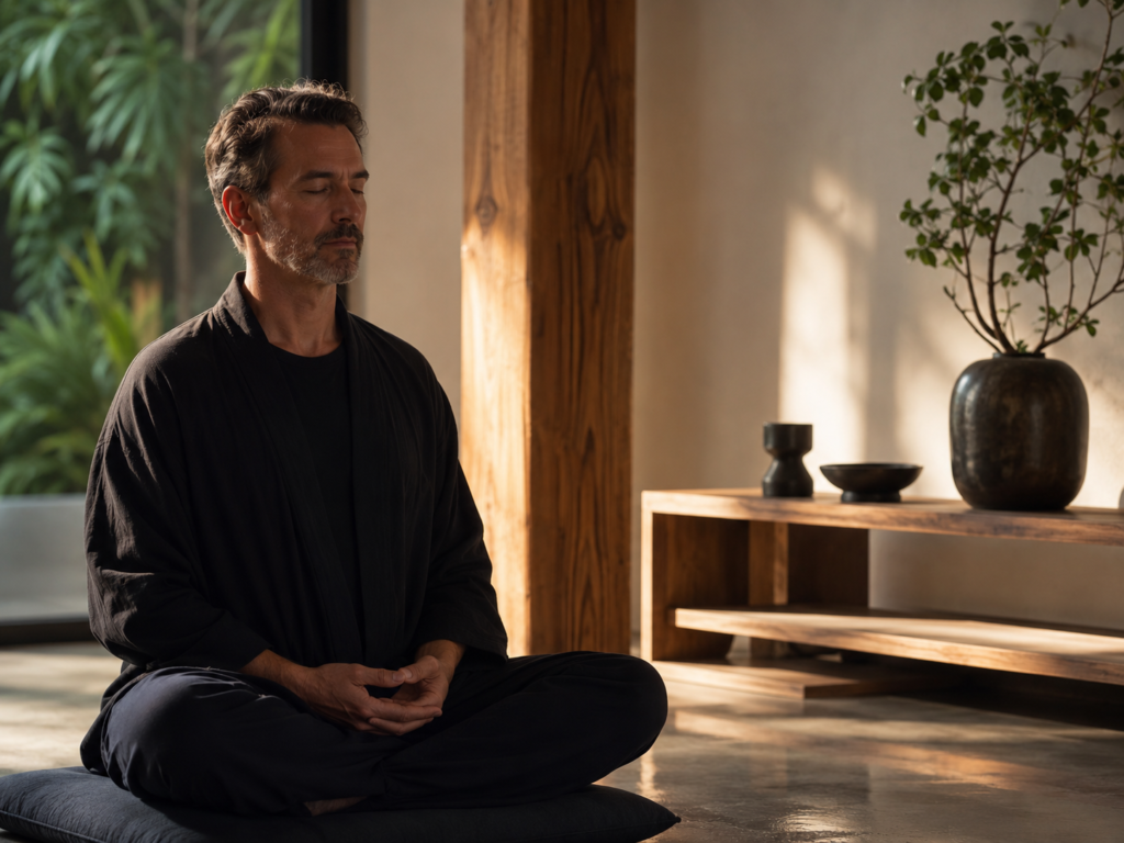Man sitting in meditation